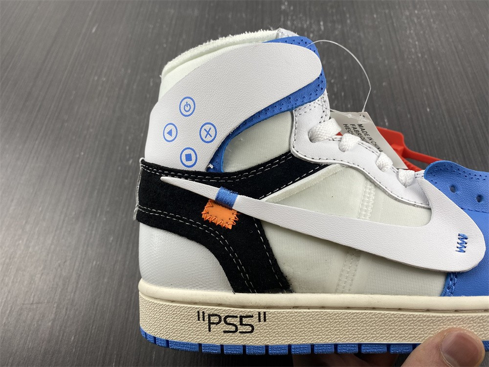 of x air jordan 1 blue whiite aq0818-168