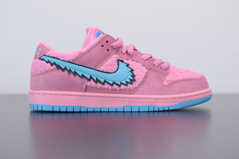 grateful dead x nike sb dunk low “pink bear” cj5378-600