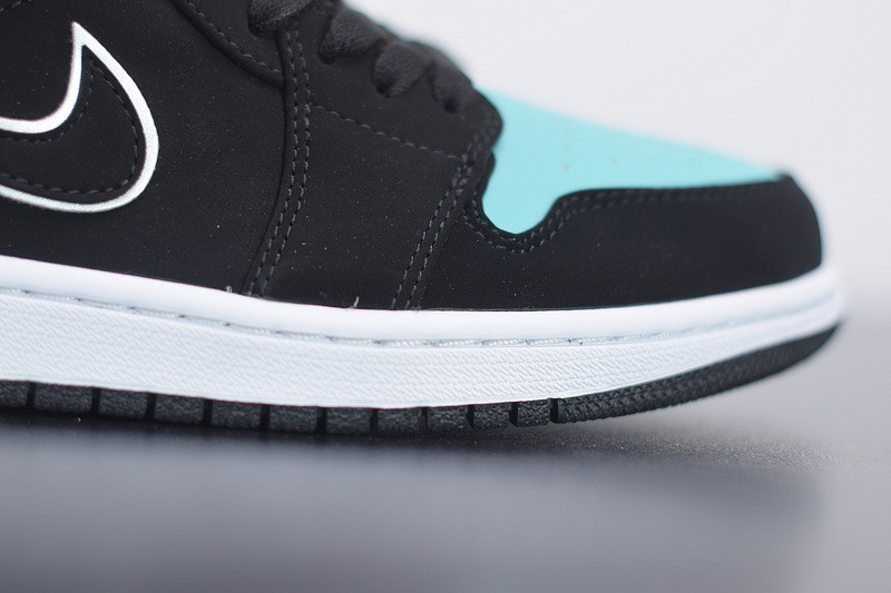 air jordan 1 low black aurora green laser orange ck3022-013