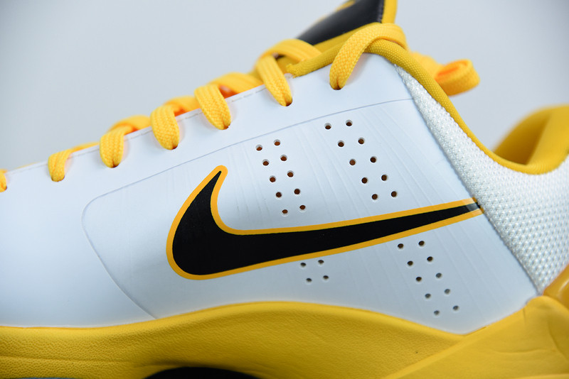 nike zoom kobe 5 white black yellow 386430-104
