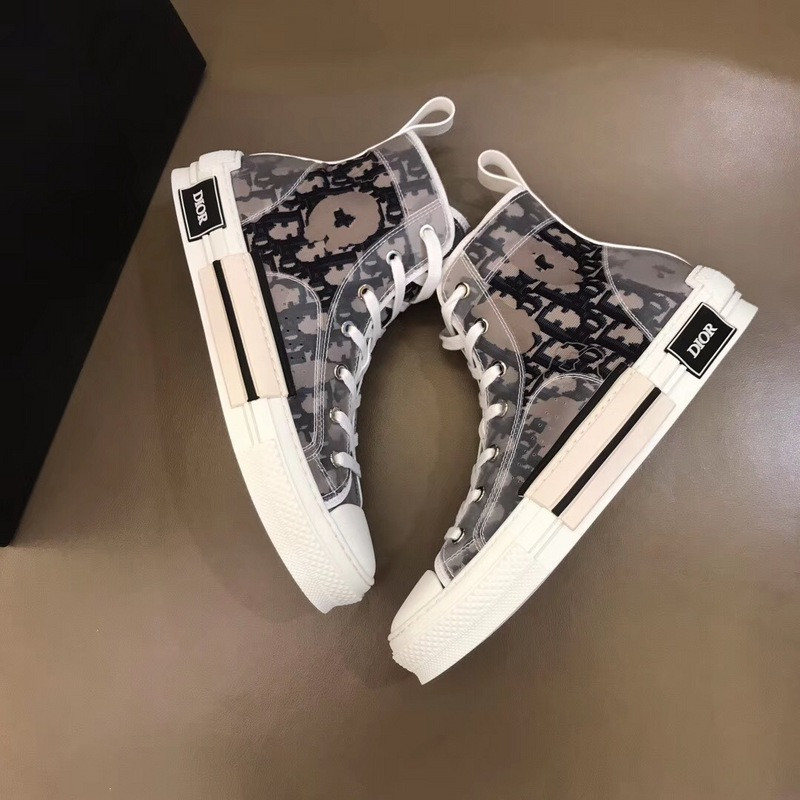dio* b23 flowers technical canvas high-top sneaker