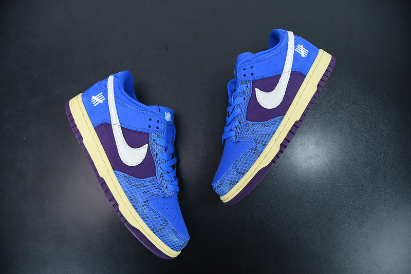 undefeated x nike dunk low ‘royal/purple’ dh6508-400