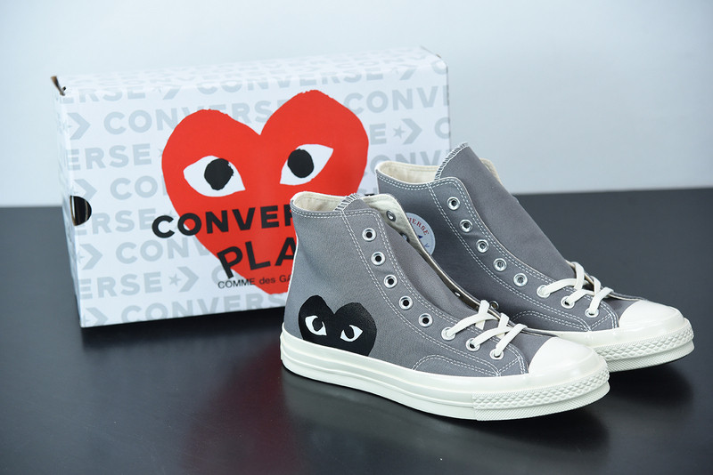 cdg play x converse grey