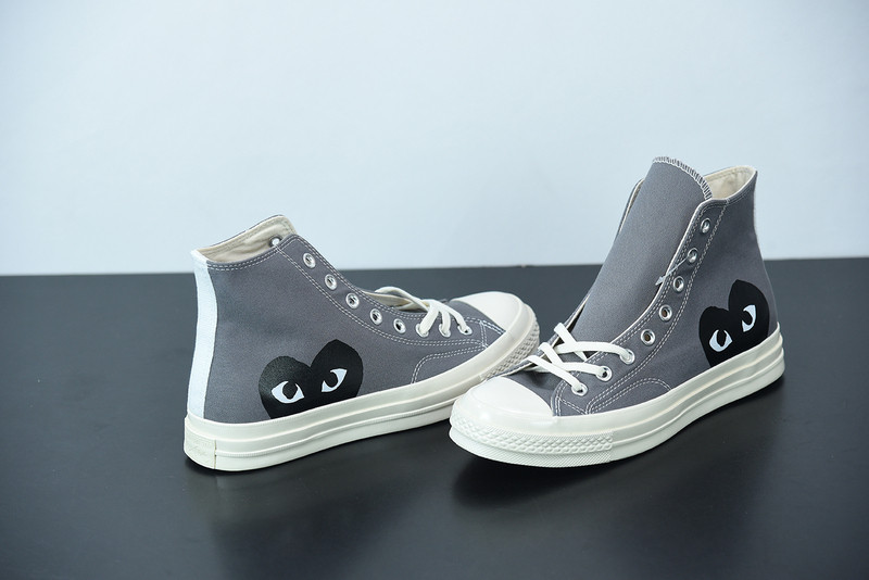 cdg play x converse grey