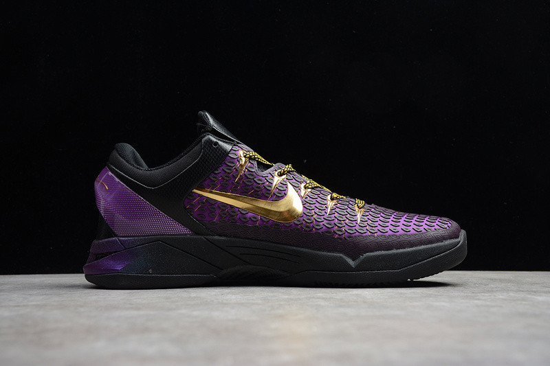 nike zoom kobe vii black purple-gold 511371-005