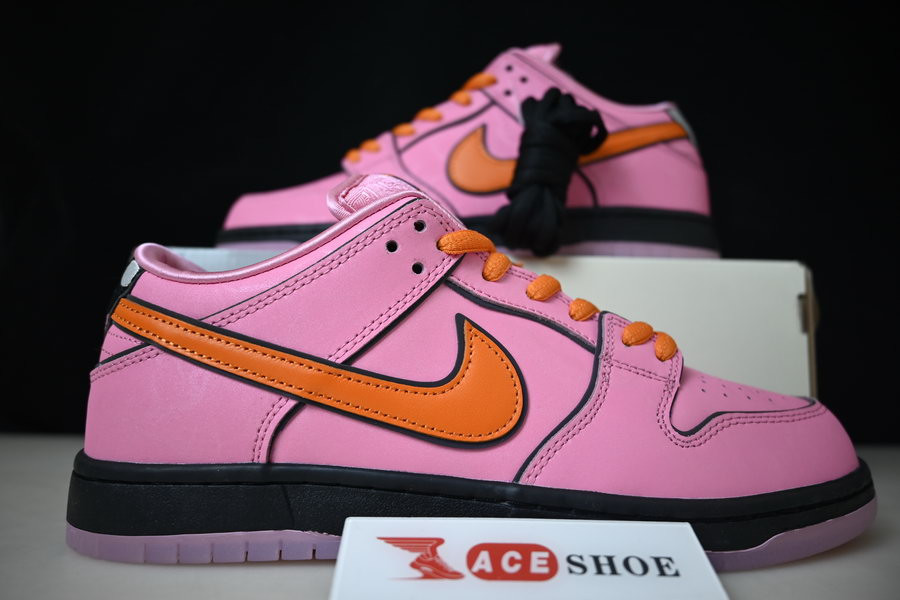 the powerpuff girls x nike sb dunk low “blossom” fd2631-600