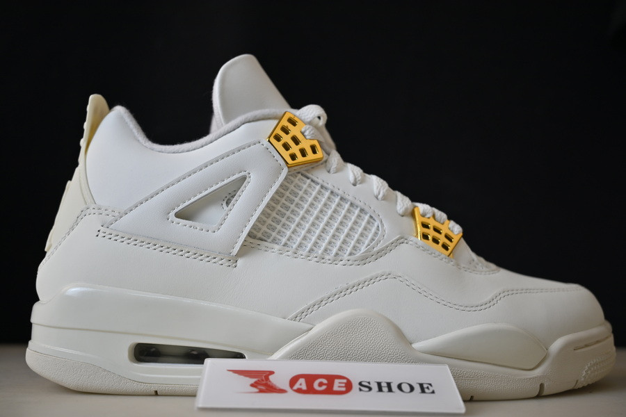 air jordan 4 sail metallic gold black aq9129-170