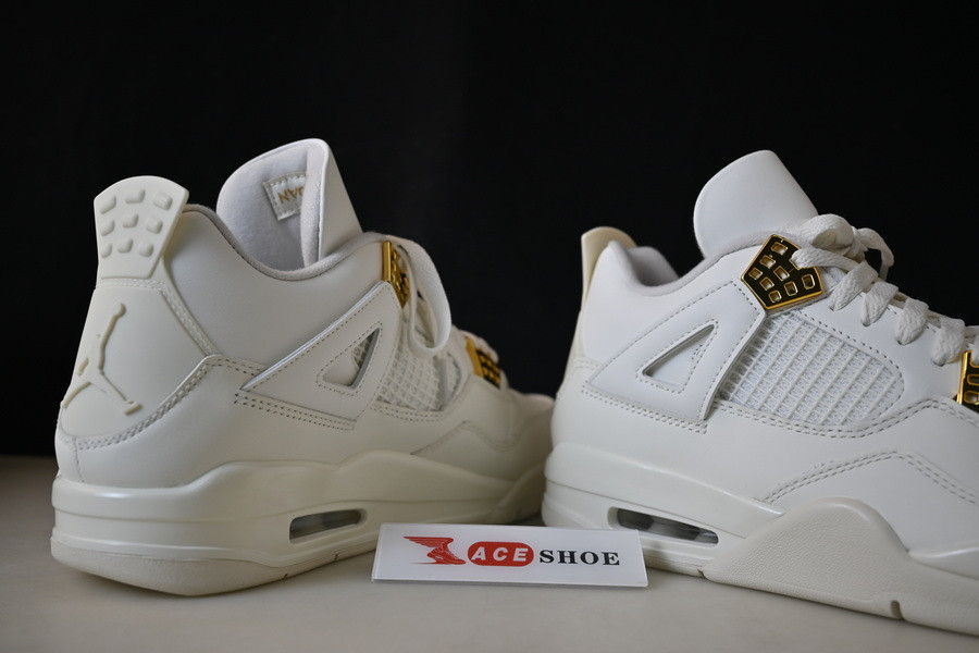 air jordan 4 sail metallic gold black aq9129-170