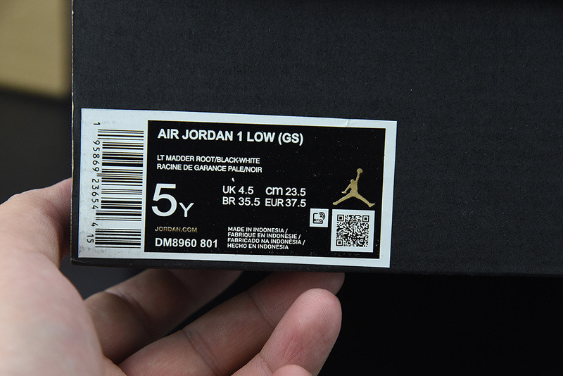 air jordan 1 low gs “light madder root” dm8960-801
