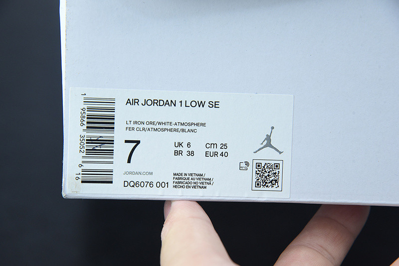 air jordan 1 low “light lron ore” dq6076-001