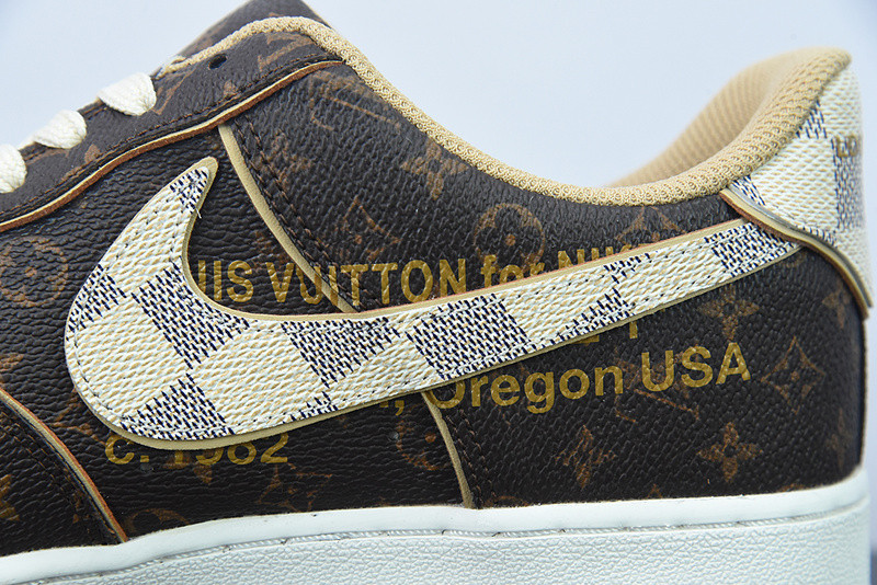 lvt x nike air force monogram damier azur