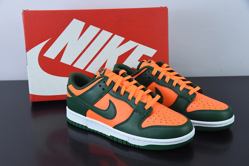 nike dunk low “miami hurricanes” dd1391-300