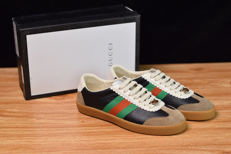 g*u*i jbg leather and suede