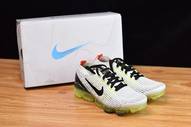 nike air vapormax flyknit 3 white black volt bright crimson aj6900-100