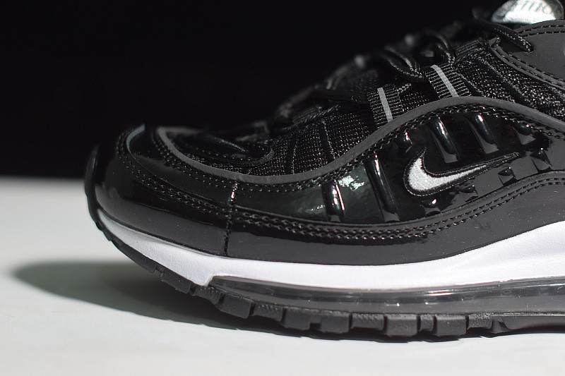 nike air max 98 black/white-reflect silver 640744-010