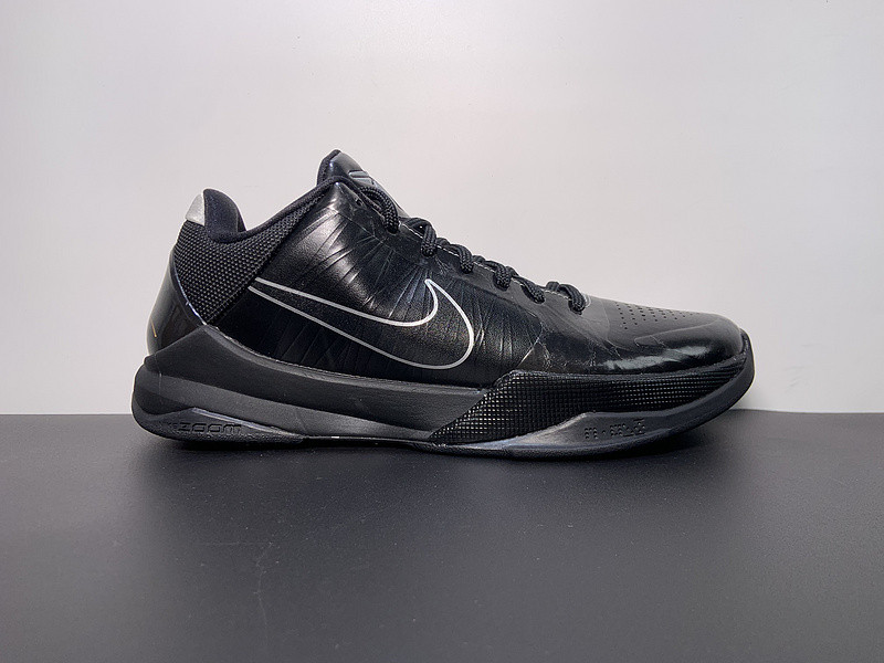 nike zoom kobe v x ''blackout'' 386430-003