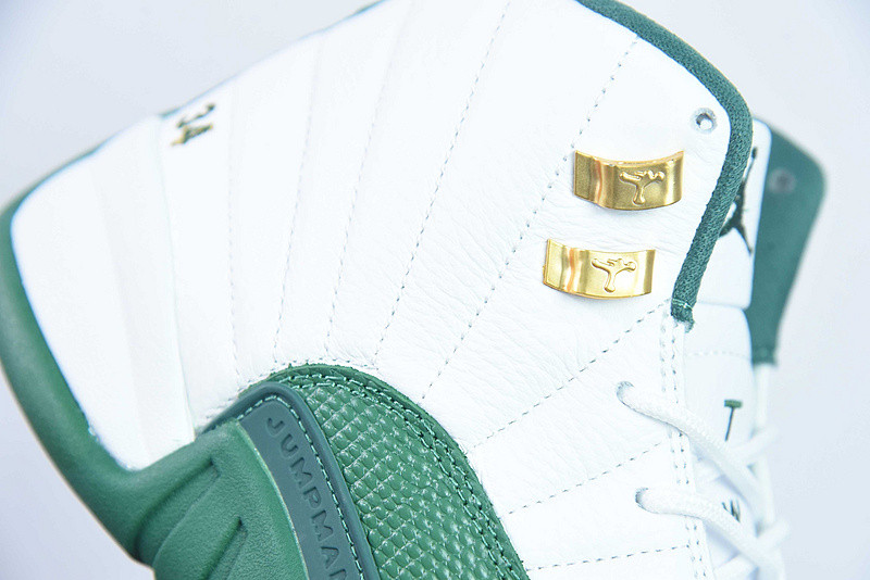 air jordan 12 white and green