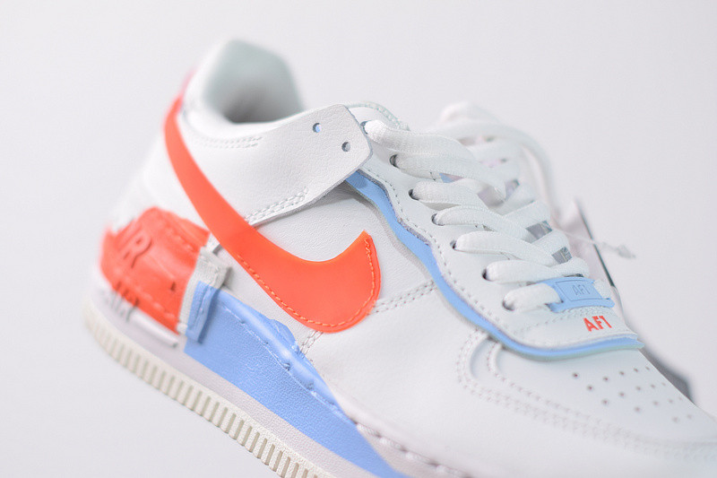 nike air force 1 shadow "summit white team orange" cq9503-100
