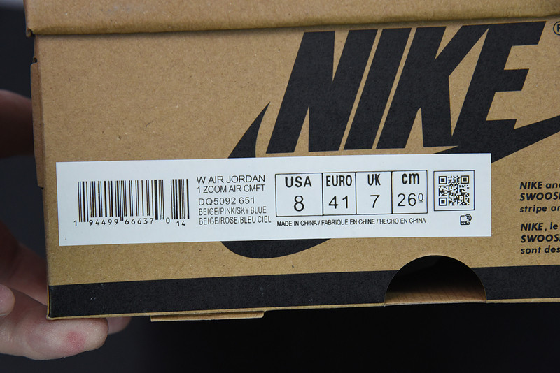 air jordan 1 high zoom air cmft pink oxford dq5092-651