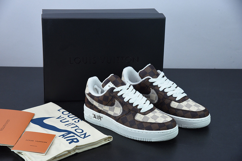 lvt x air force 1‘07 low "damier azur/brown/monogram
