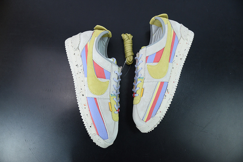 union x nike cortez yellow purple red dr1413-100