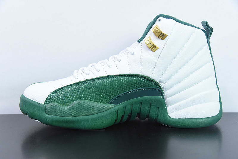 air jordan 12 white and green