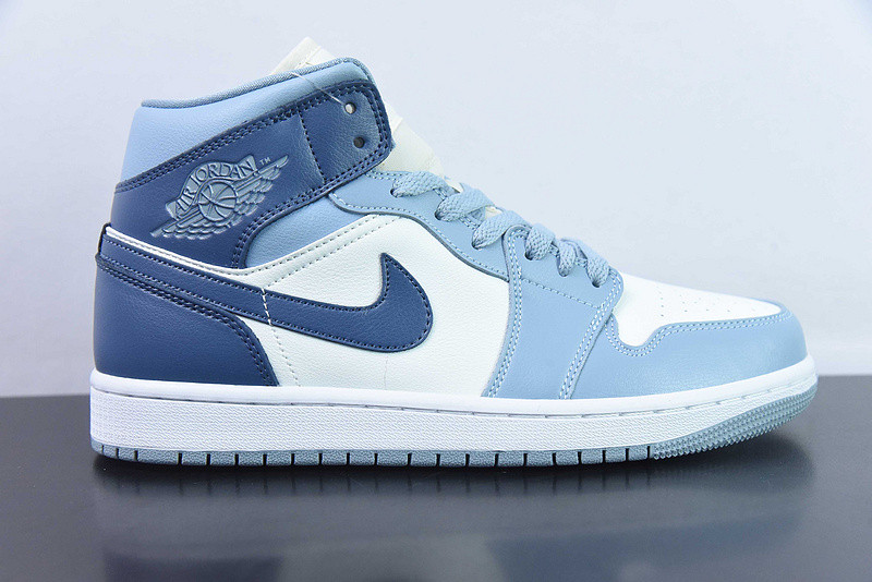 air jordan 1 mid womens blue bq6472-140