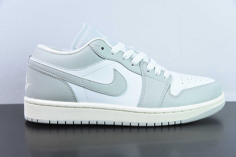 air jordan 1 low "light grey/sail" dc0774-103