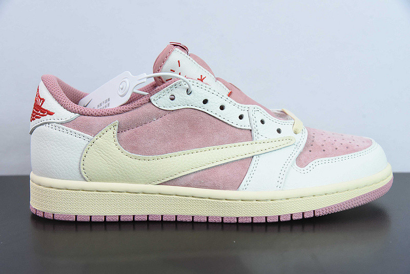 travis scott x air jordan 1 low og "shy pink" dm7866-106