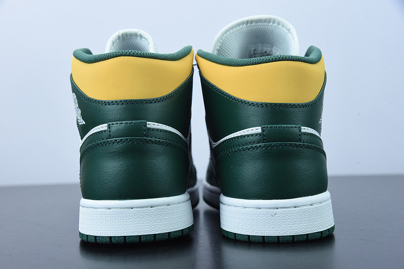 air jordan 1 mid green yellow 554724-371