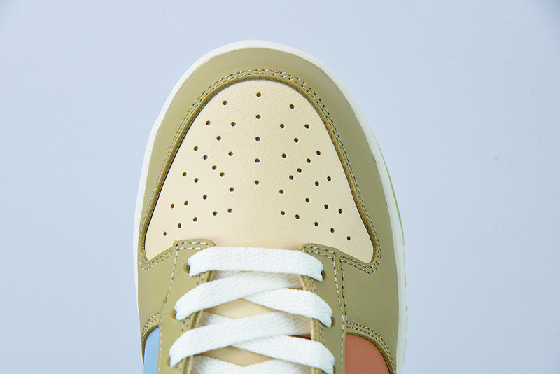 nike sb dunk low gs barley yellow sail white bright green dv9108-711