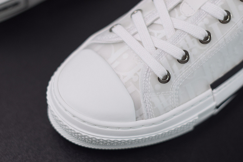 dio* b23 oblique low-top white sneaker