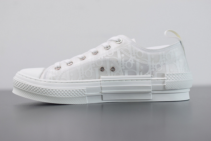 dio* b23 oblique low-top white sneaker