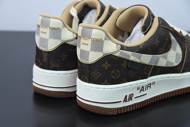 lvt x nike air force monogram damier azur