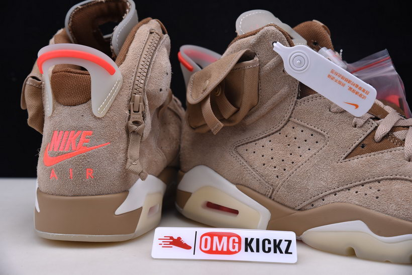 travis scott x air jordan 6 “british khaki ” dh0690-200
