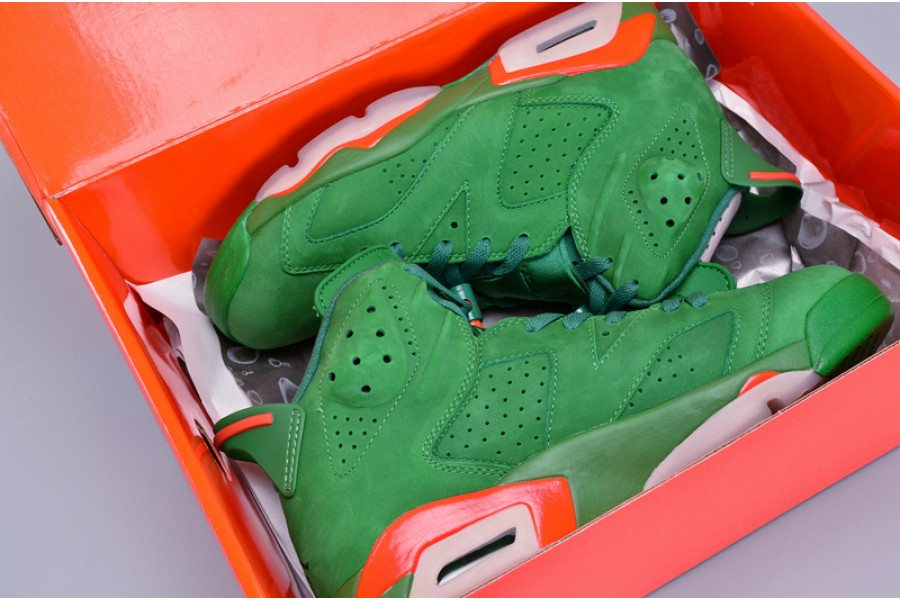 air jordan 6 retro nrg g8rd "gatorade" pine green mens aj5986-335